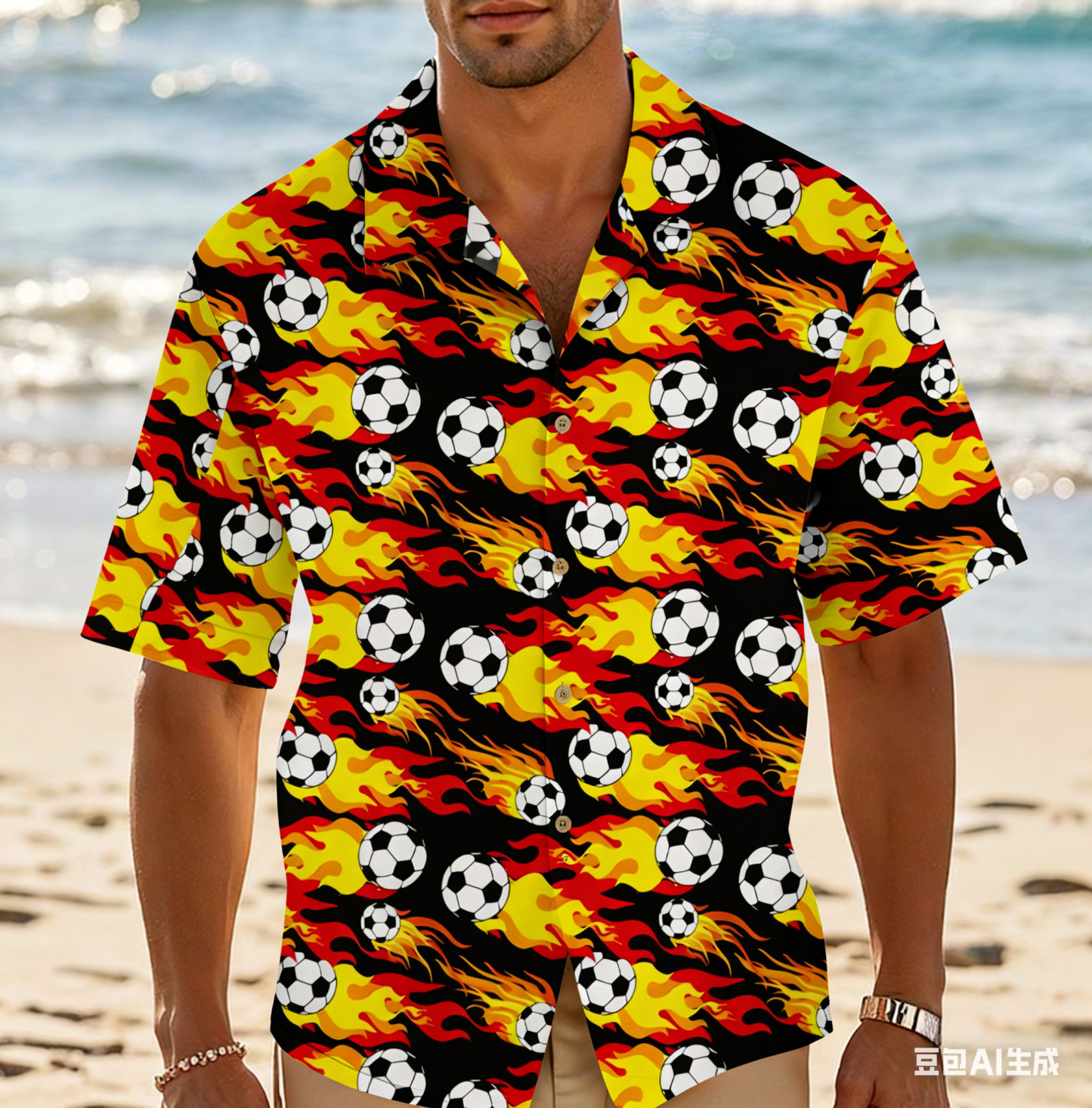 Custom Face Hawaiian Shirt World Cup Football Aloha Shirt Fans Gift - MyFaceSocksAU