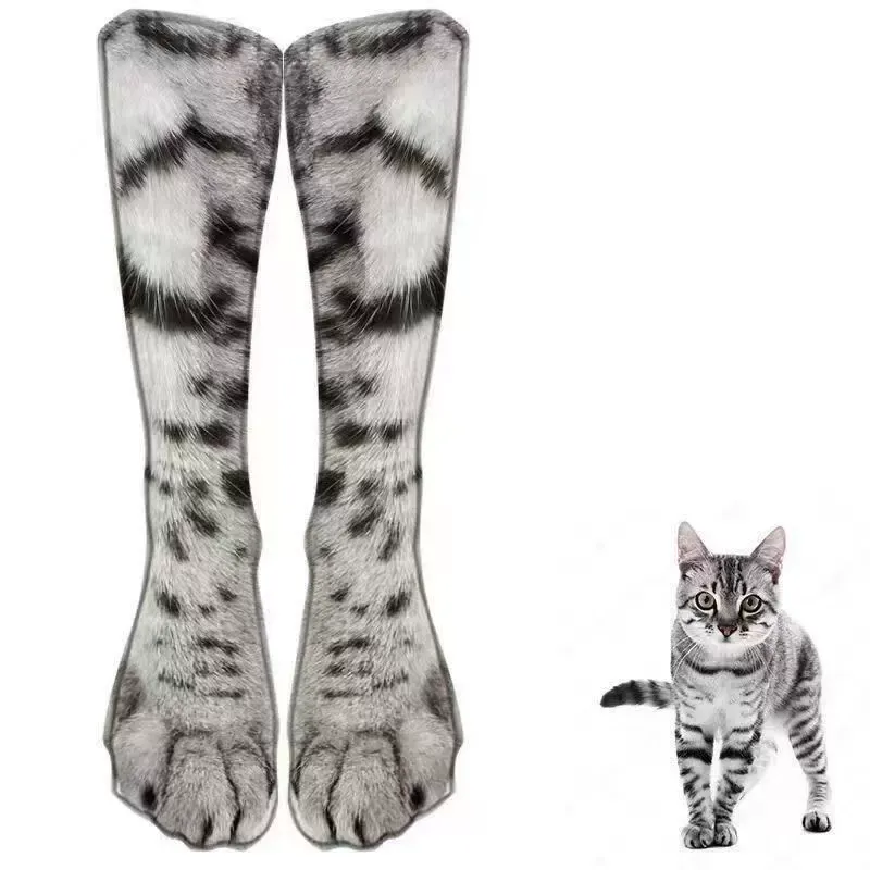 Realistic Animal Paw Print Socks – Lifelike Cat & Dog Claw Effect Novelty Fun Christmas Gift Socks for Pets Lover Kids - MyFaceSocksAU