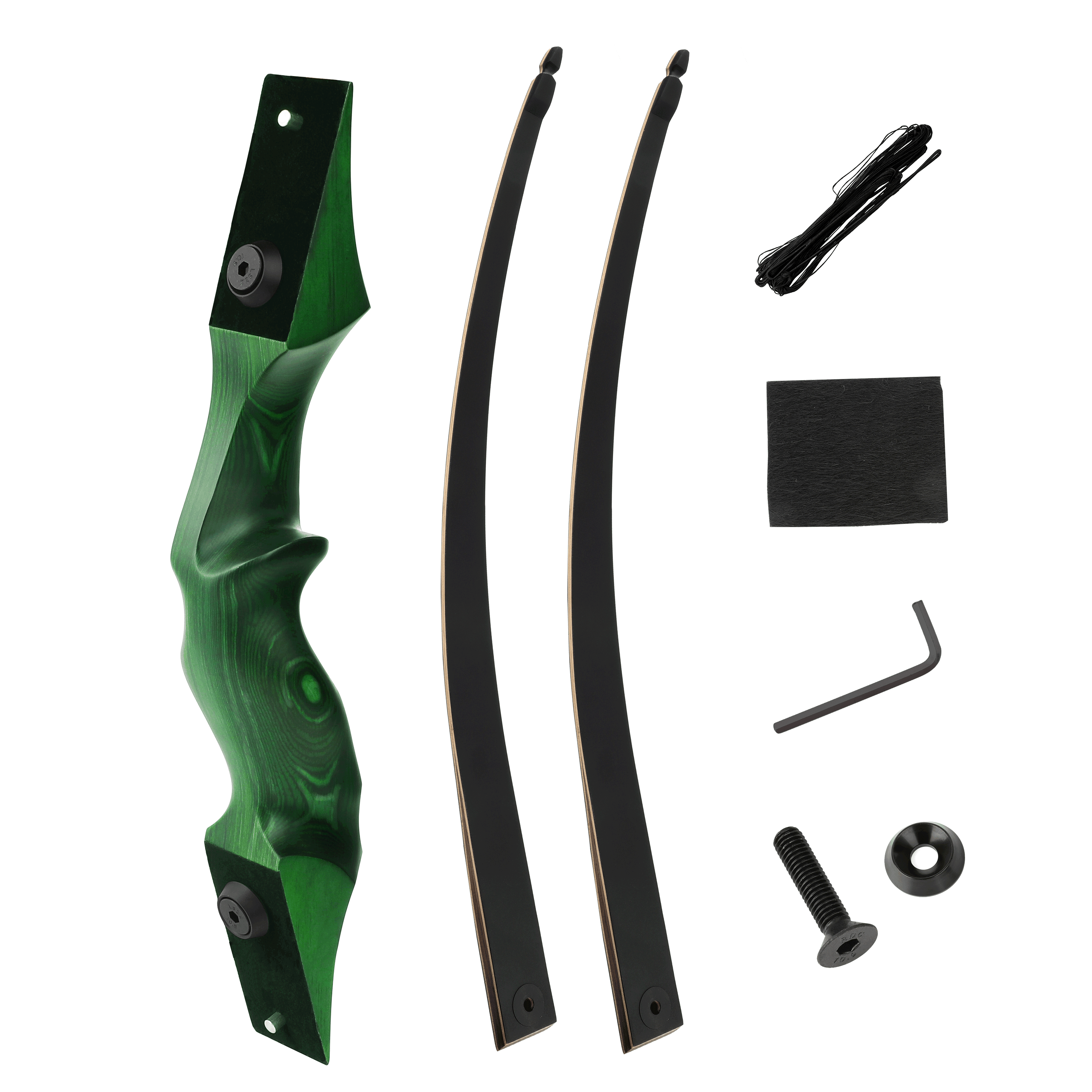 Black Hunter Longbow Recurve Bow and Arrows Kit LH RH