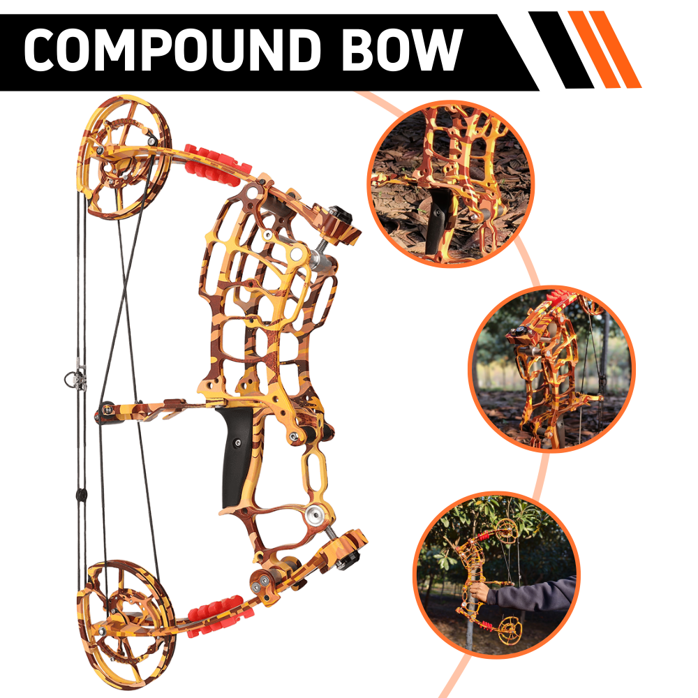Dual-Use Compound Bow Set 19" Shoots Arrows Steel Balls Bow RH LH