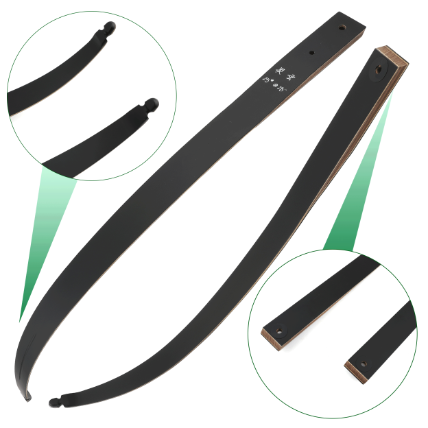 Black Hunter Longbow Recurve Bow and Arrows Kit LH RH