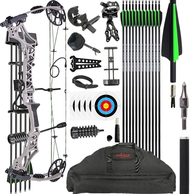JUNXING M129 Compound Bow Arrows Kit 30-70lbs Hunting Target MAX 7
