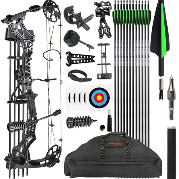 JUNXING M129 Compound Bow Arrows Kit 30-70lbs Hunting Target MAX 7