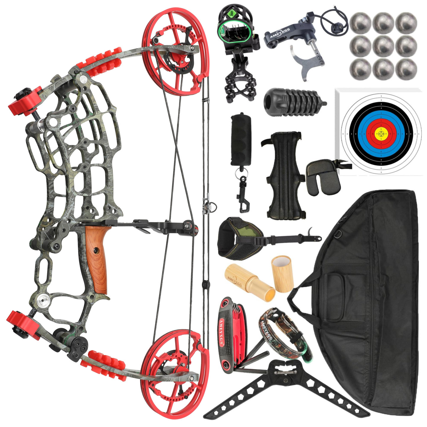 VILLAIN Dual-Purpose Compound Bow 30-70lbs, 420FPS Steel Ball Velocity