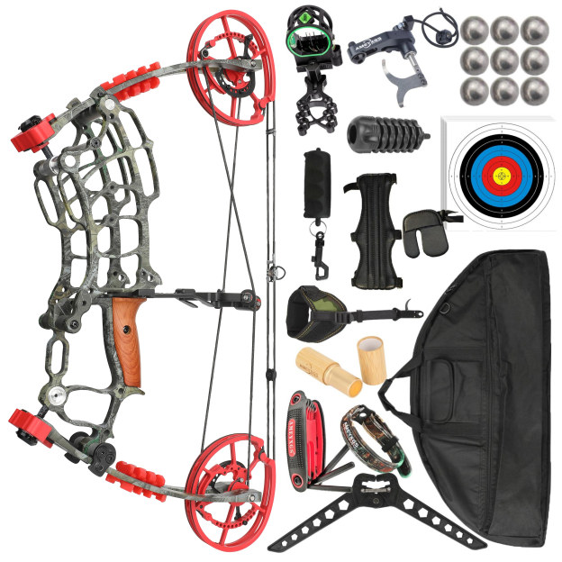 VILLAIN Dual-Purpose Compound Bow 30-70lbs, 420FPS Steel Ball Velocity