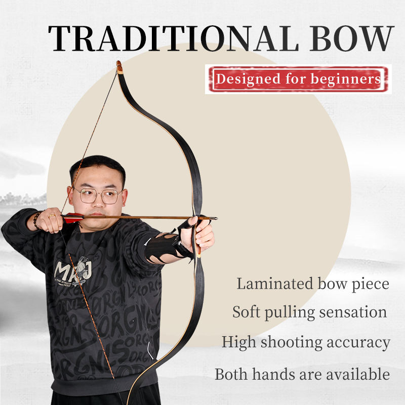 55" One Piece Korean Traditional Bow 20-60lbs Archery RH LH