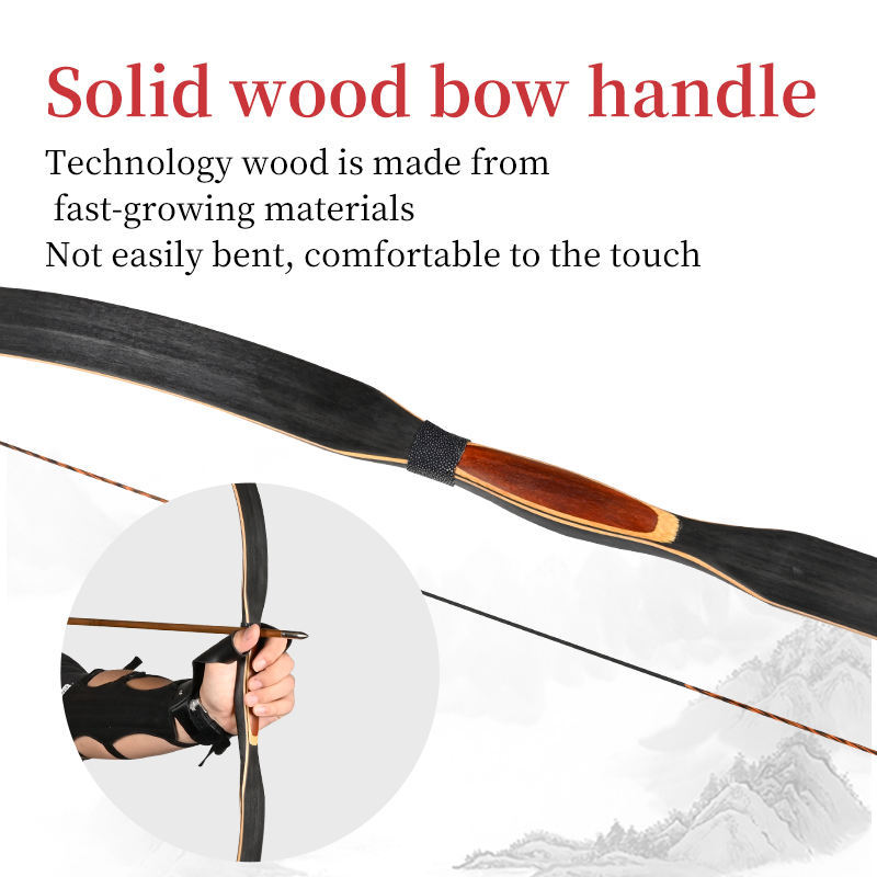 55" One Piece Korean Traditional Bow 20-60lbs Archery RH LH