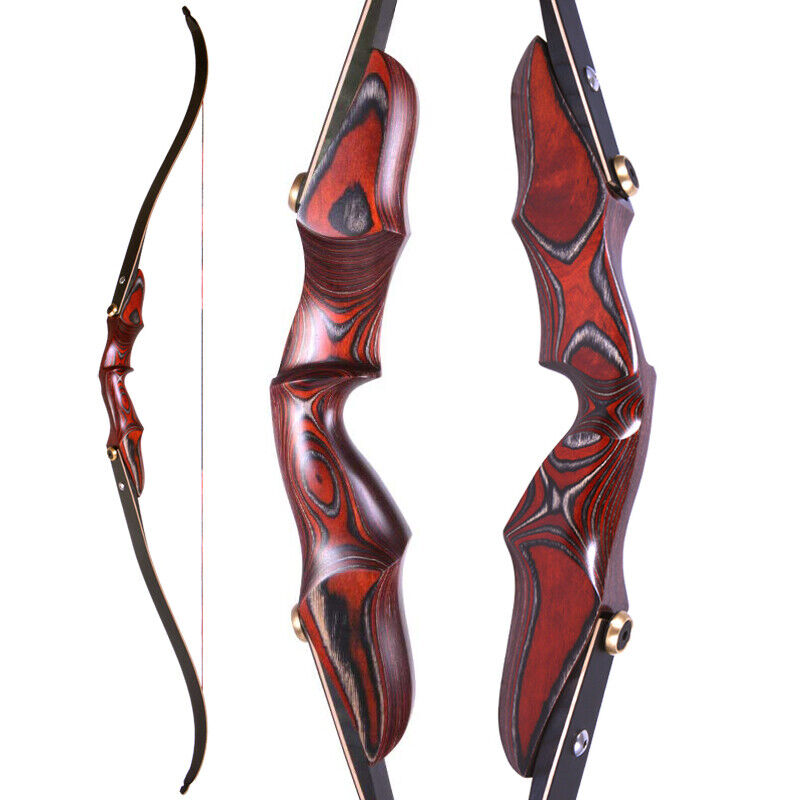 Takedown Recurve Bow Set ILF Traditional H15-58"Wooden Hunting