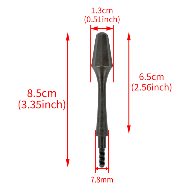 Black Steel Screw-In Points 6pcs for Bow Hunting & Target Practice
