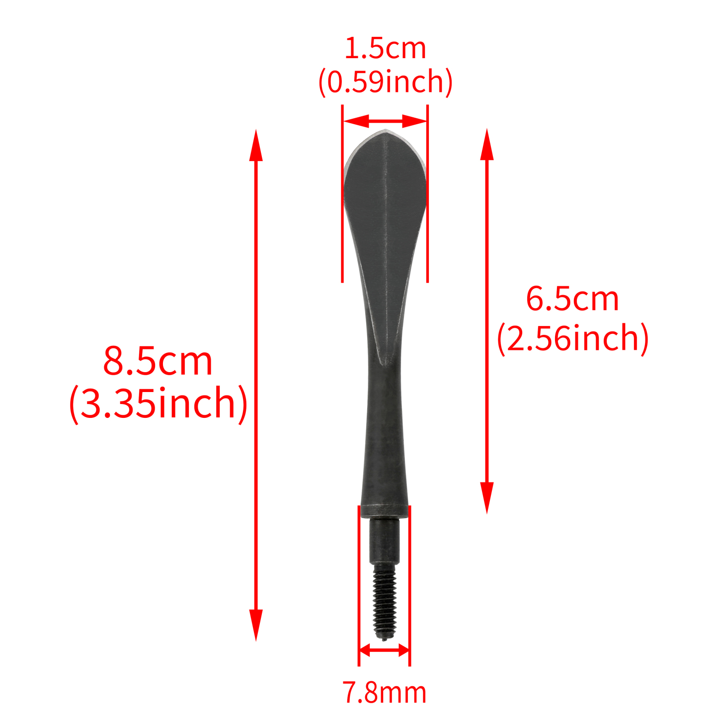 Black Steel Screw-In Points 6pcs for Bow Hunting & Target Practice