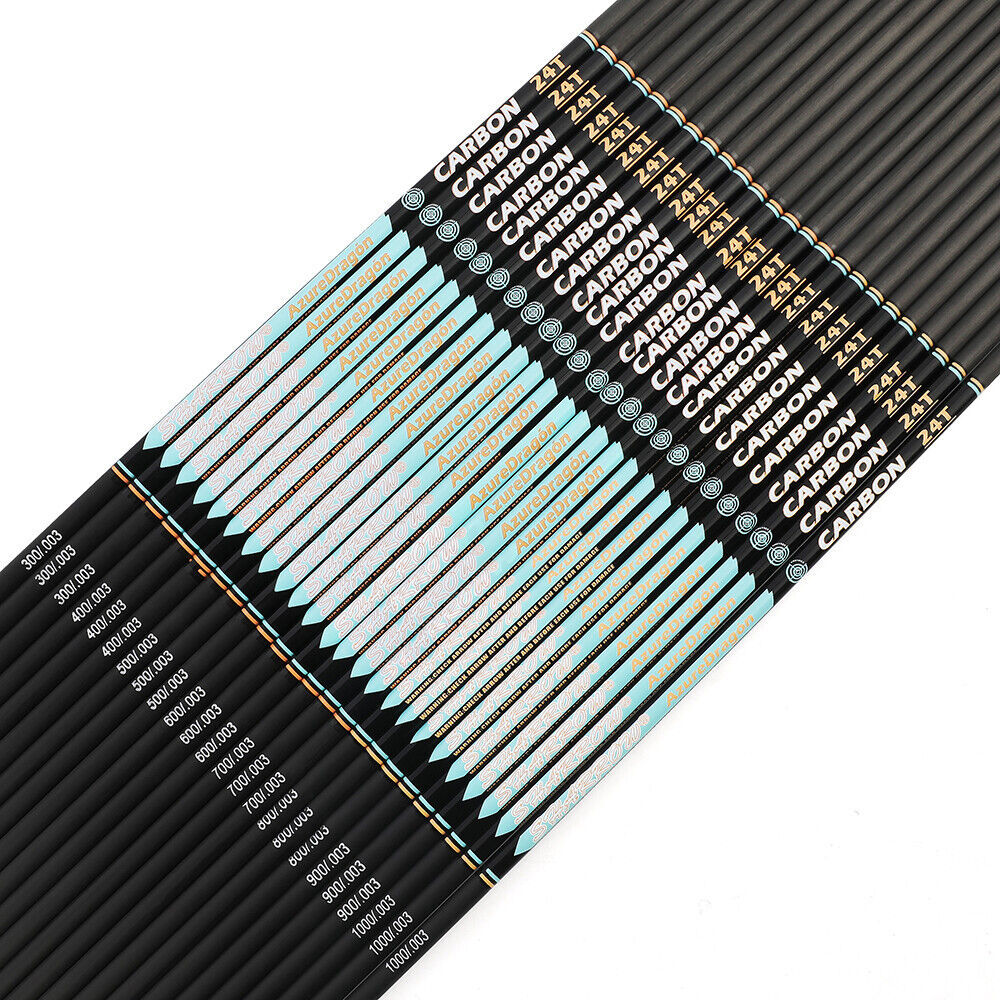 24T Archery Pure Carbon Arrow Shafts ID4.2mm +/-.001" +/-.003"