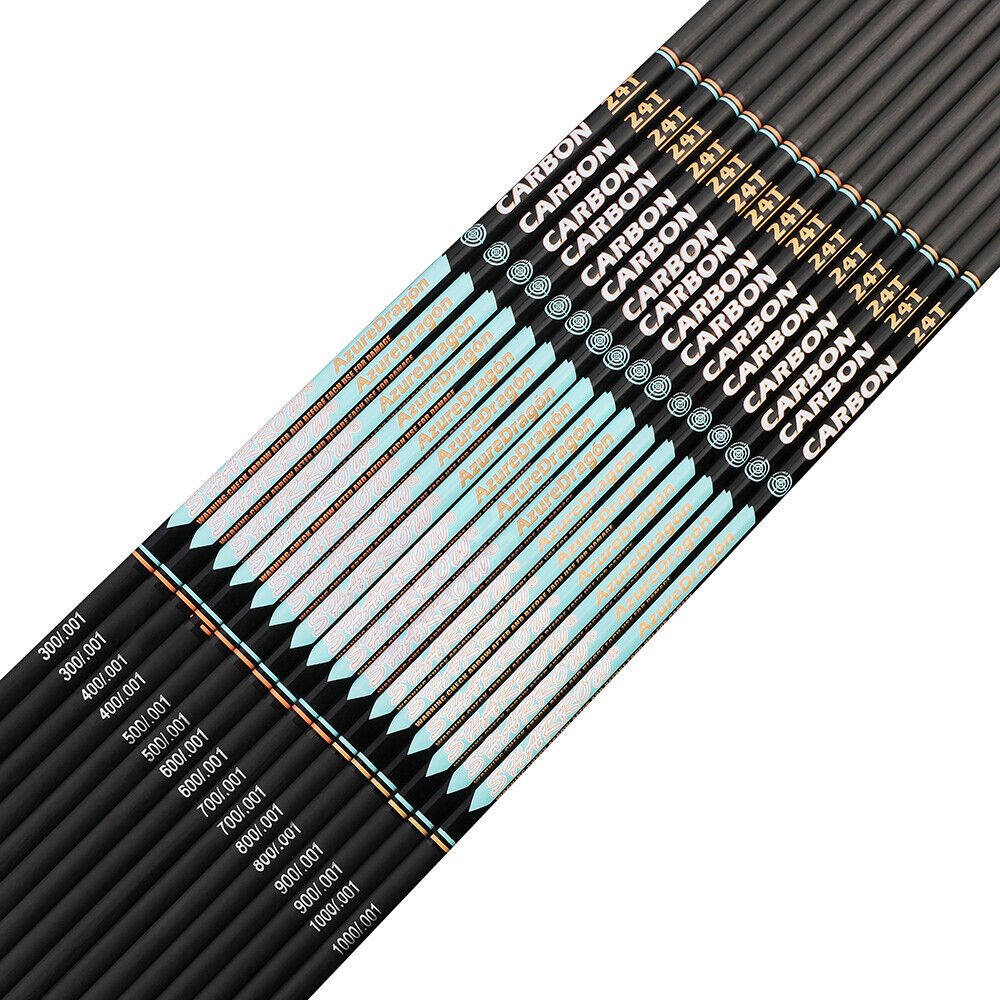 24T Archery Pure Carbon Arrow Shafts ID4.2mm +/-.001" +/-.003"