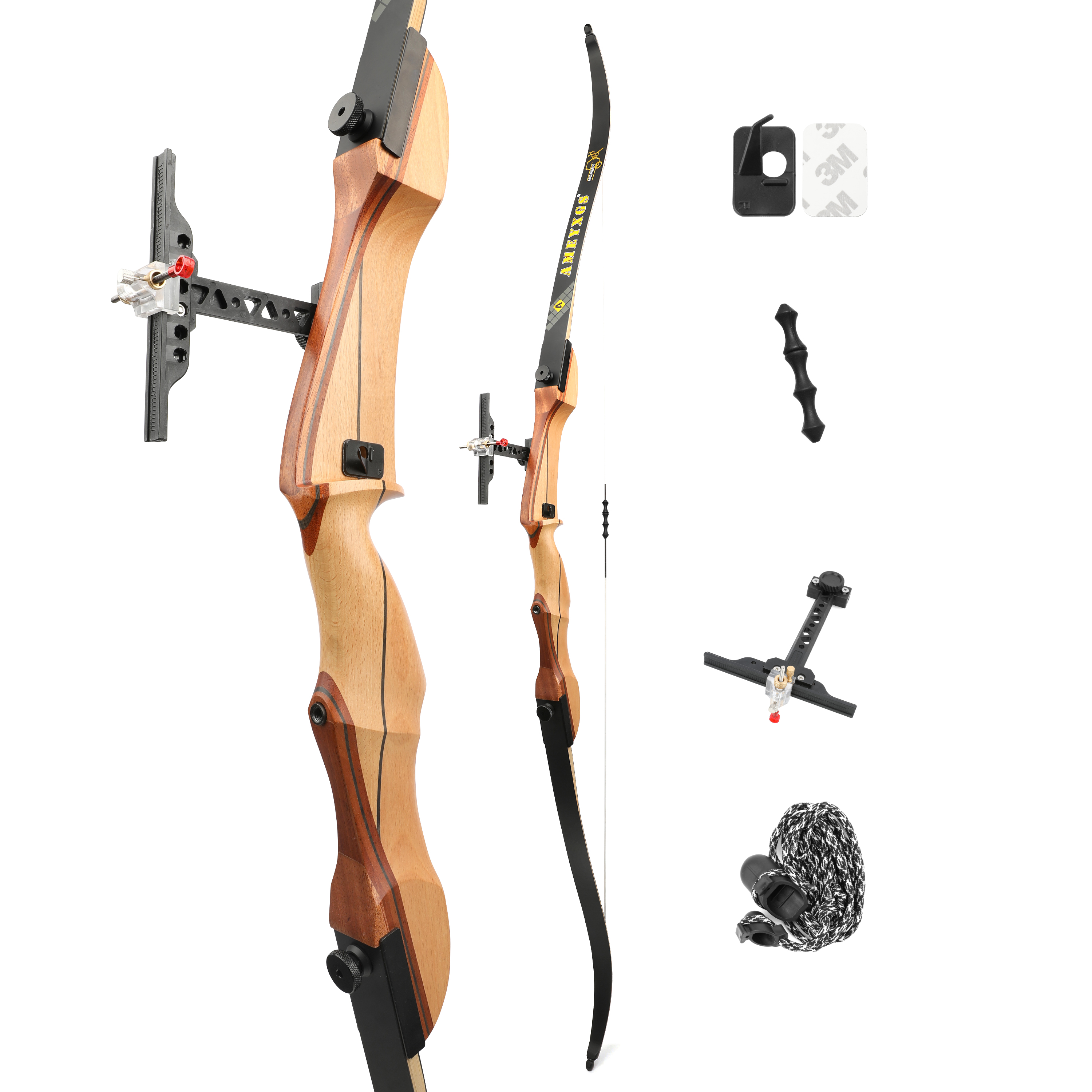 Takedown Recurve Bow 66" 68" 70" 14-40lbs for Target Hunting Practice