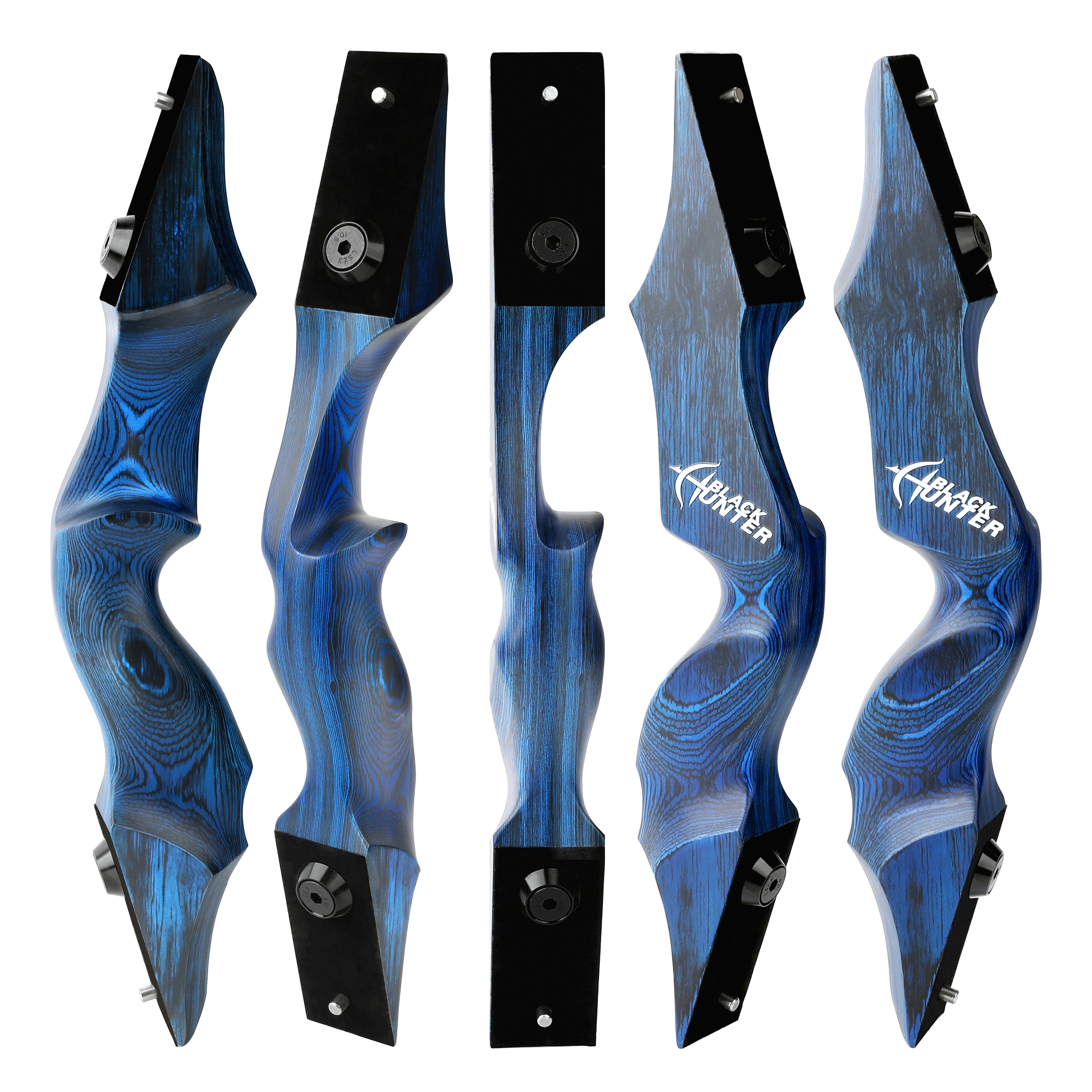 Black Hunter Takedown Recurve Bow Set Hunting 60" 20-60lbs LH RH