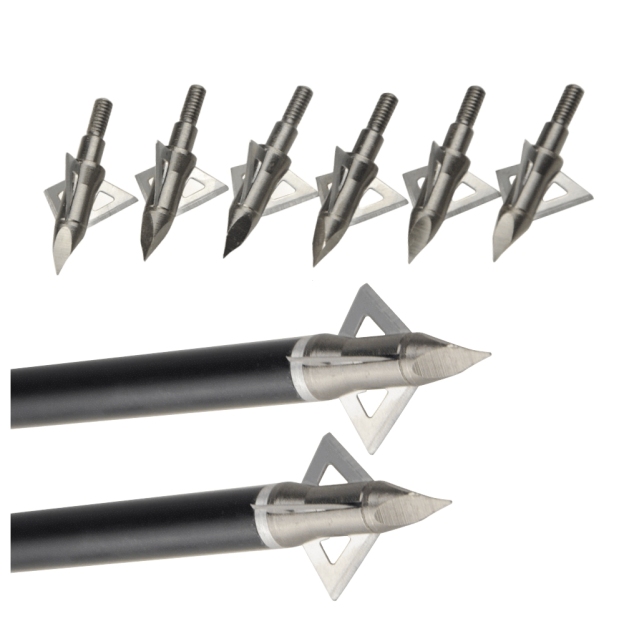100 Grain Hunting Broadheads Precision Stainless Steel Arrow Tips