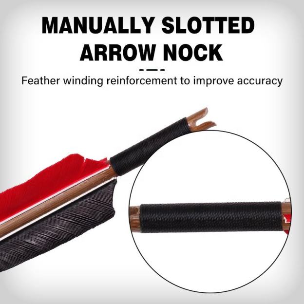 Handmade Bamboo Arrows for Recurve Bow Longbow Traditional Archery