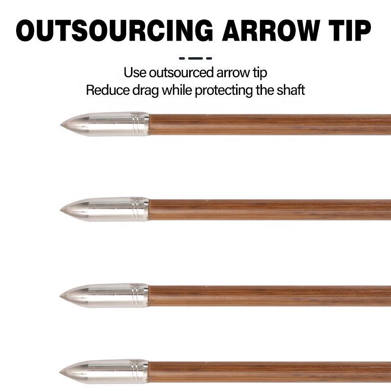 Handmade Bamboo Arrows for Recurve Bow Longbow Traditional Archery