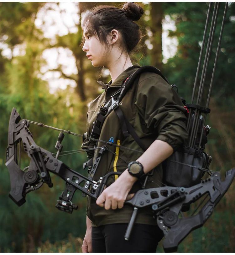 MENGQ Dual Use Compound Bow Set 21.5-60lbs Steel Ball Hunting