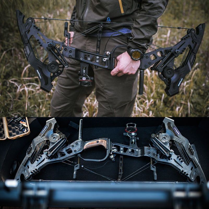 MENGQ Dual Use Compound Bow Set 21.5-60lbs Steel Ball Hunting