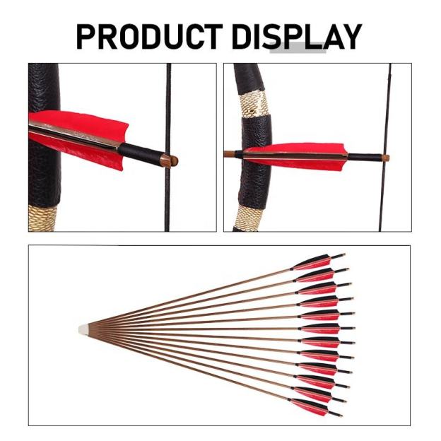Handmade Bamboo Arrows for Recurve Bow Longbow Traditional Archery