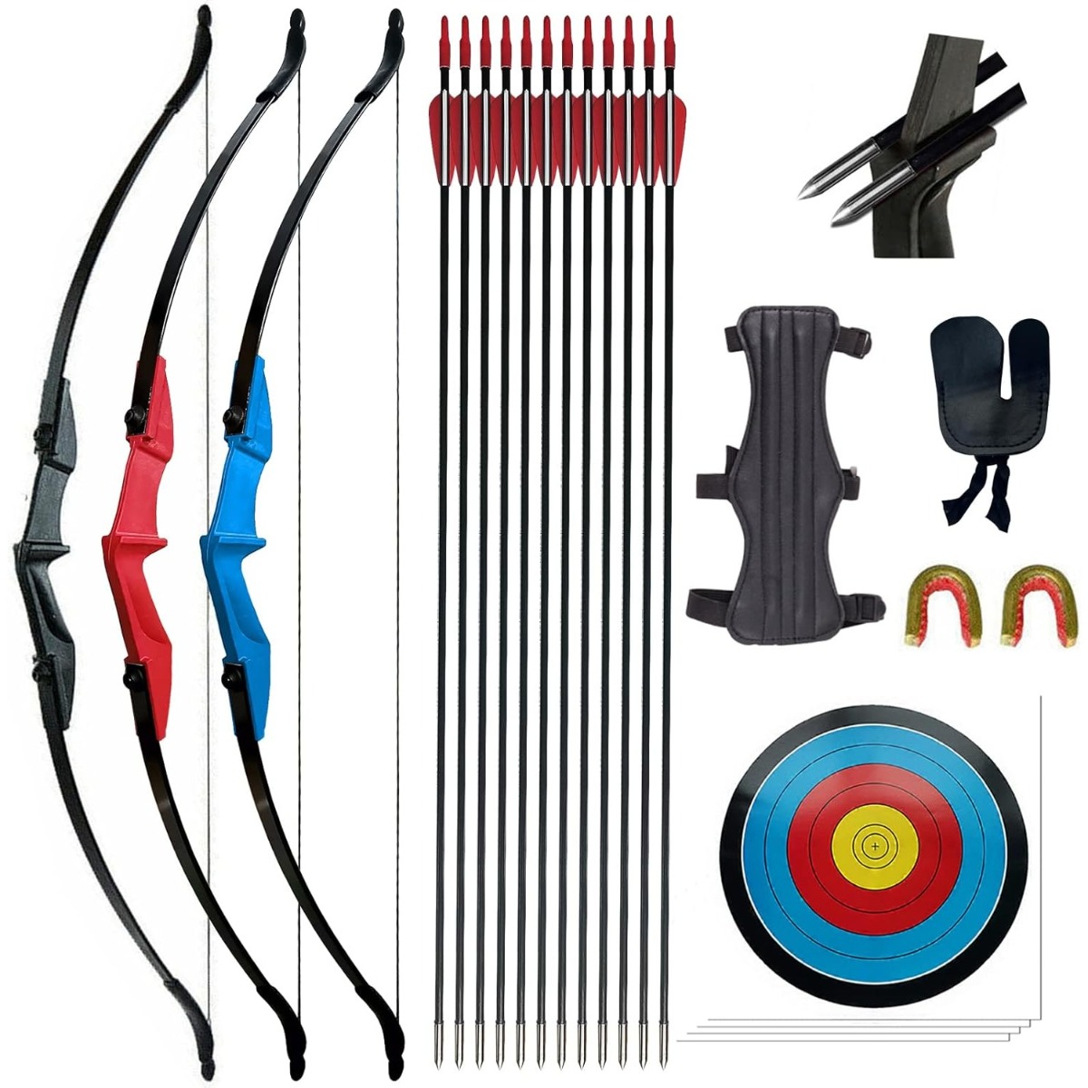 Recurve Bow Set for Beginners Right Hand and Left Hand 57 inch
