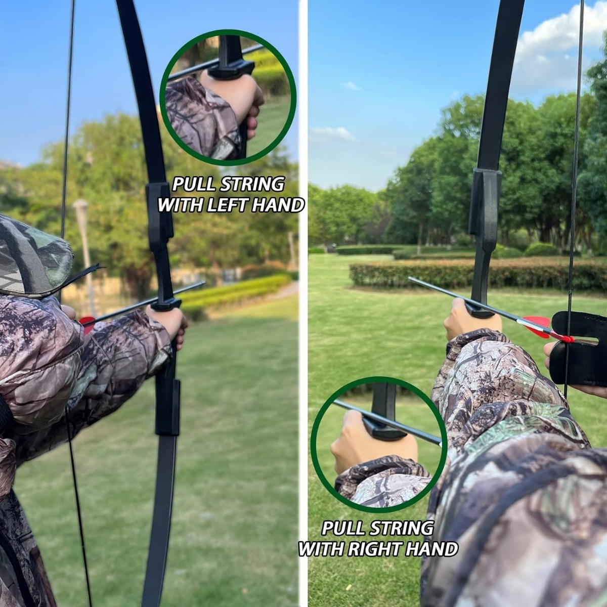 Recurve Bow Set for Beginners Right Hand and Left Hand 57 inch