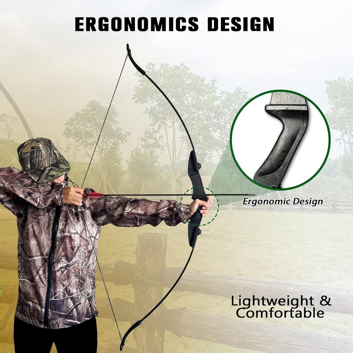 Recurve Bow Set for Beginners Right Hand and Left Hand 57 inch