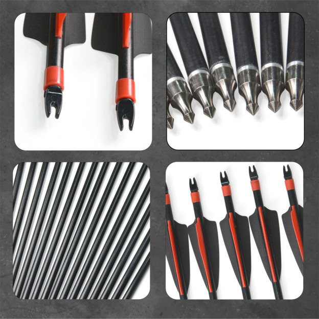 Carbon Archery Arrows 400 Spine for Target Practice & Field Shooting