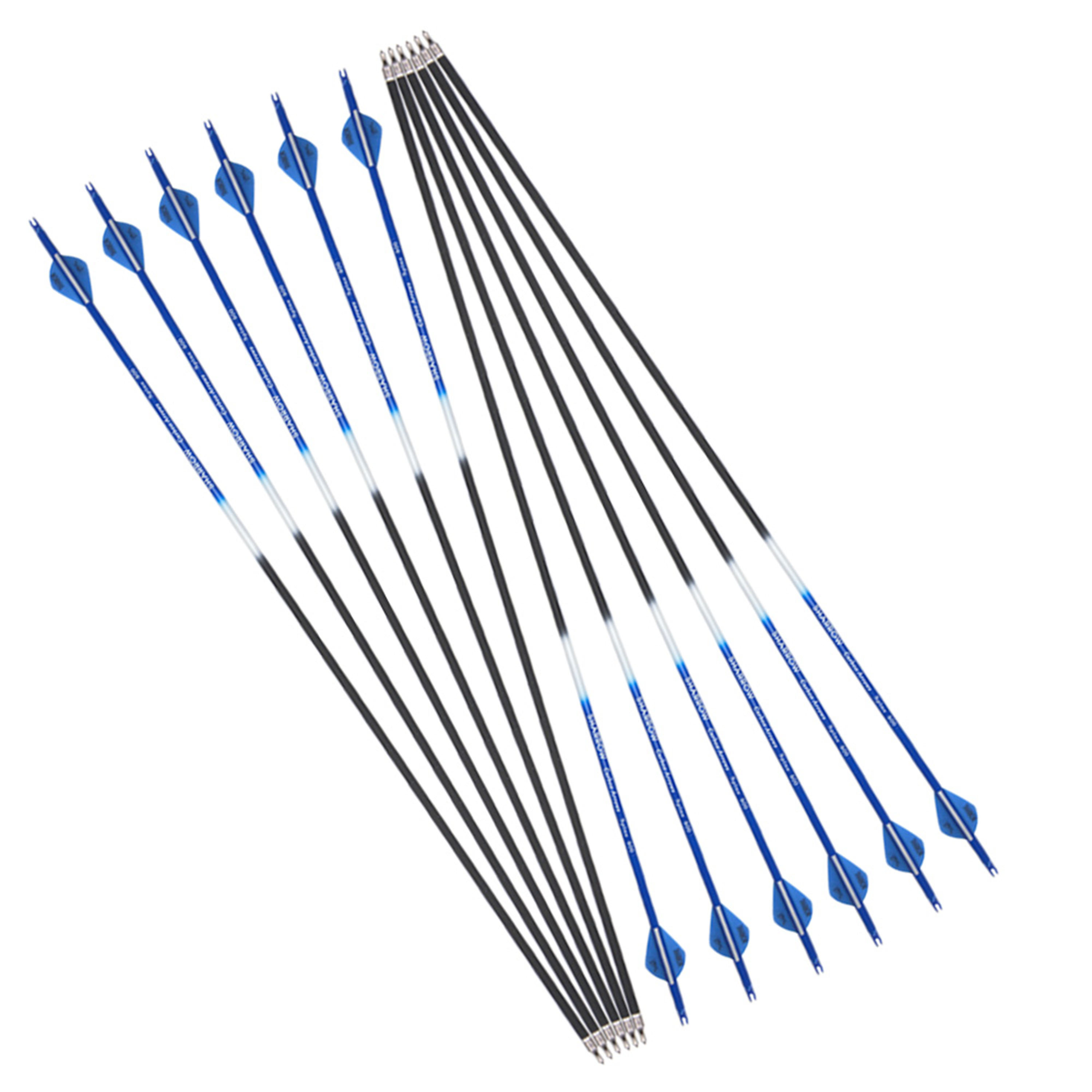 Archery Carbon Arrows Vanes Recurve Compound Bow Shooting