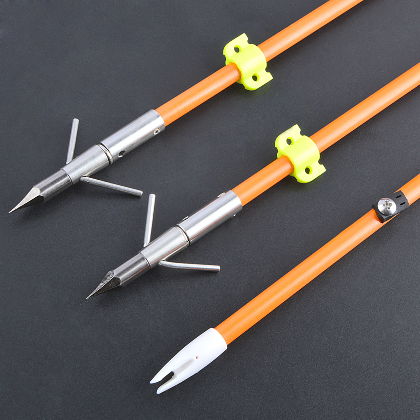 12X Bowfishing Arrow Archery Fishing Glue-on Nock Additional Screw