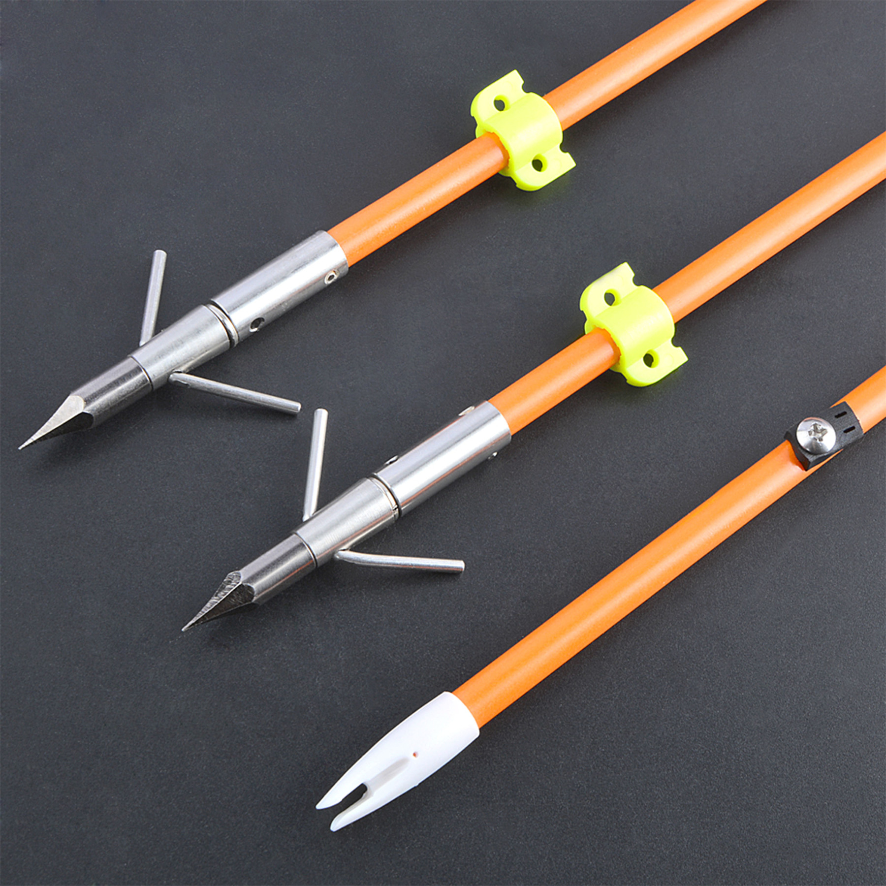 12X Bowfishing Arrow Archery Fishing Glue-on Nock Additional Screw