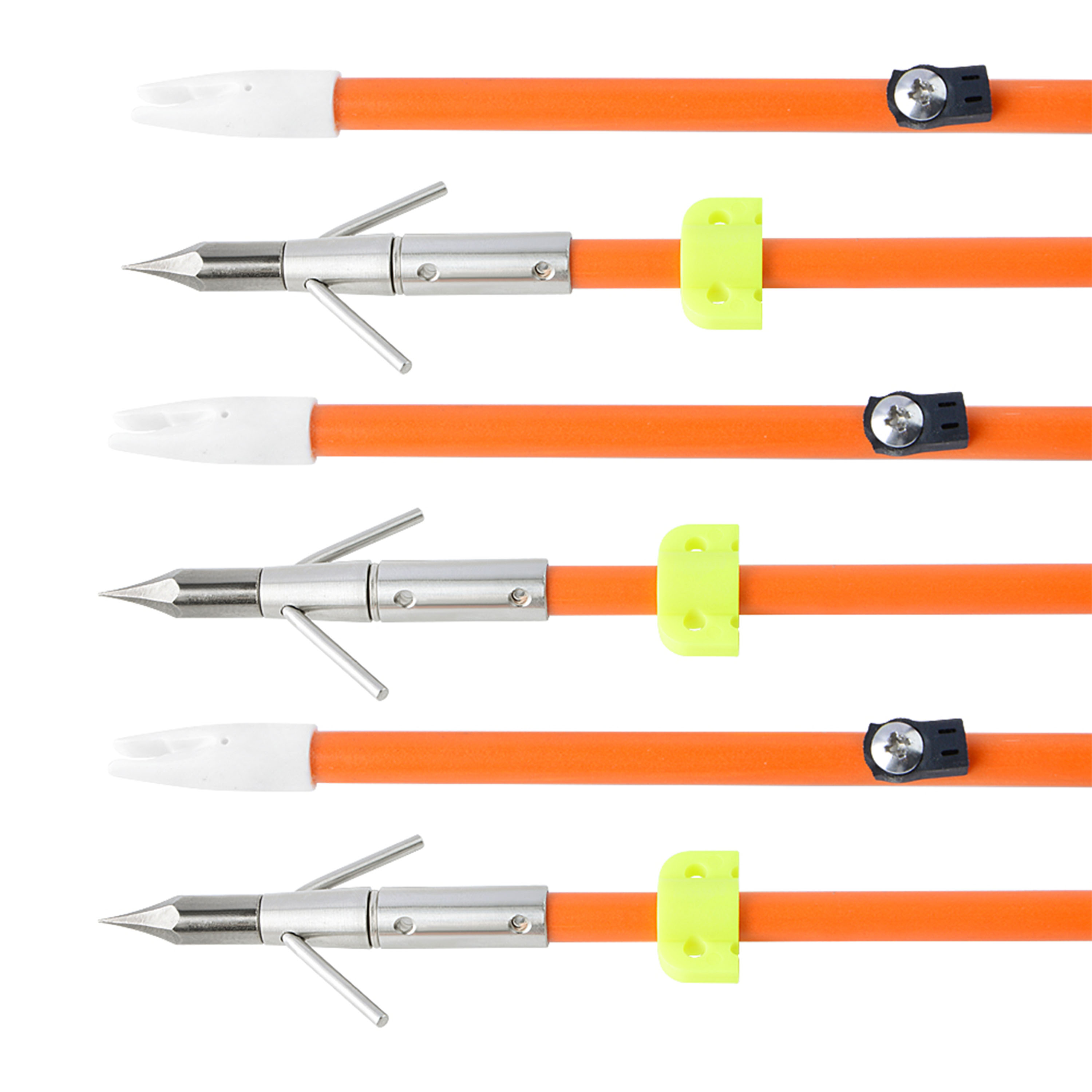 12X Bowfishing Arrow Archery Fishing Glue-on Nock Additional Screw