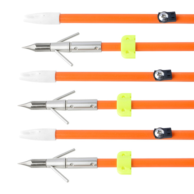 12X Bowfishing Arrow Archery Fishing Glue-on Nock Additional Screw