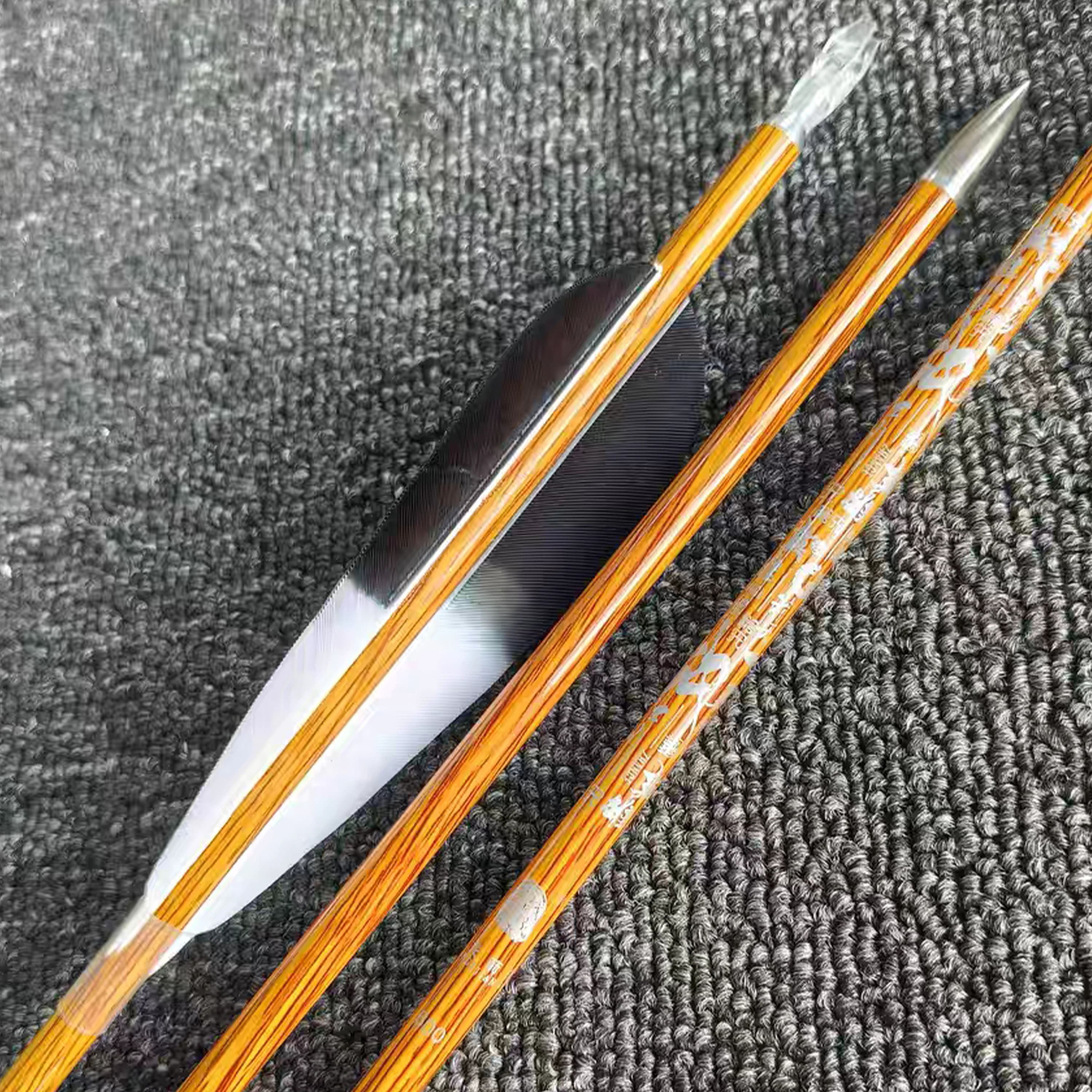 Archery Carbon Arrows Feather Spine500-800 Traditional Shooting