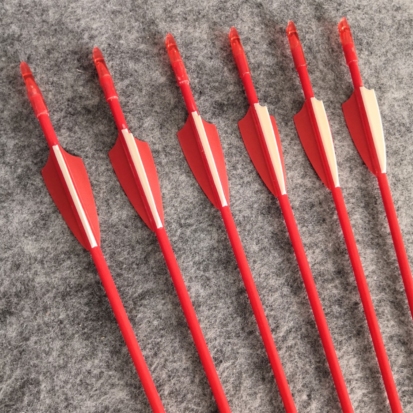30" 6mm Fiberglass Arrows Rubber Vanes Archery Shooting