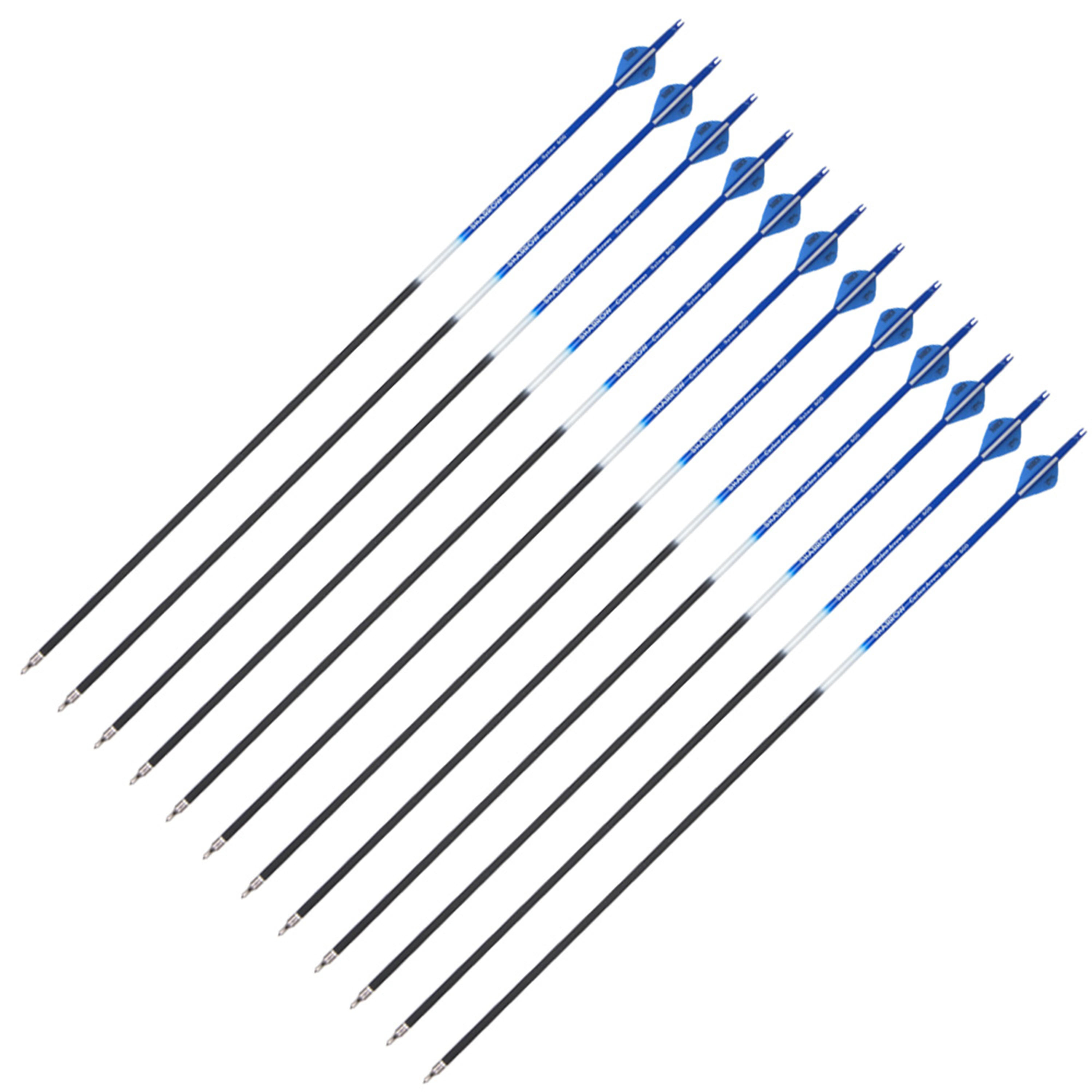 Archery Carbon Arrows Vanes Recurve Compound Bow Shooting