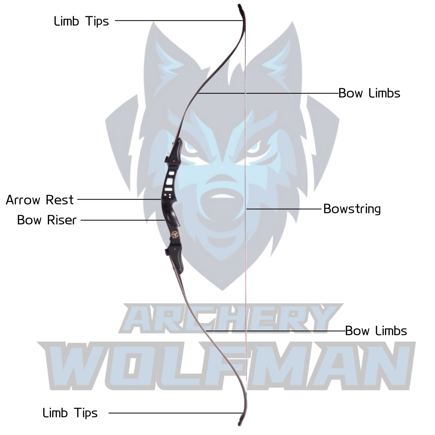 60" Recurve Bow Set 25-50lbs with Complete Accessories