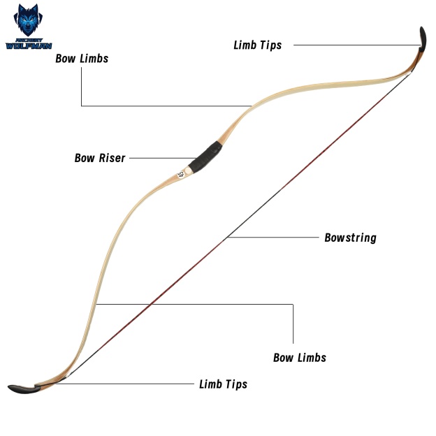 Traditional Recurve Bow 20-45lbs One-Piece Horsebow Hunting Target