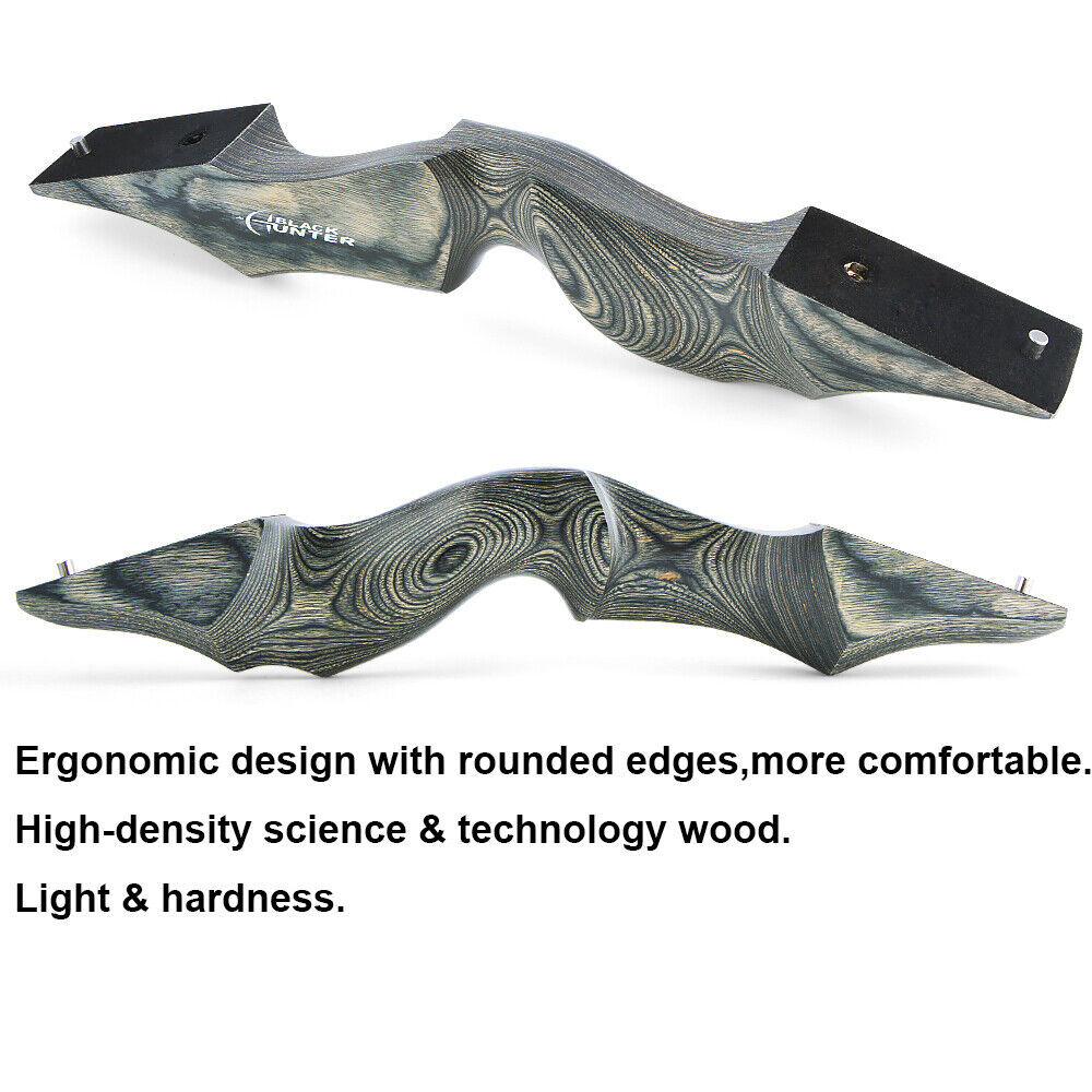 Black Hunter Hunting Longbow for Adult 60 inch 20-60lbs RH LH Target