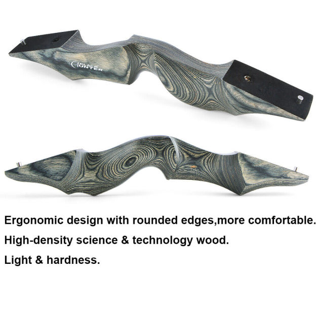 Black Hunter Hunting Longbow for Adult 60 inch 20-60lbs RH LH Target