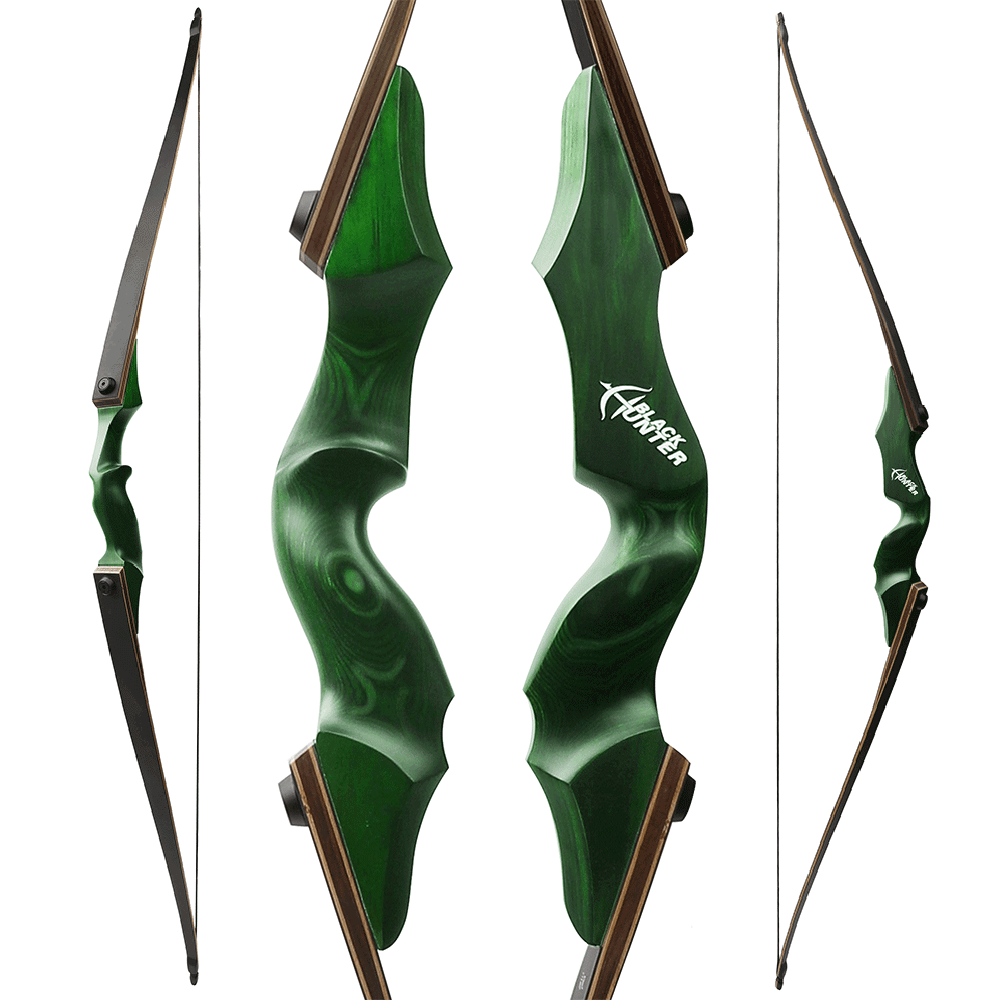 Black Hunter Longbow for Adult 60 inch 20-60lbs RH LH Target American Hunting 