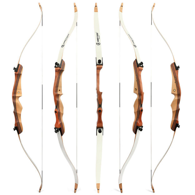 Youth Recurve Bow 10-20lbs Wooden Archery Beginner Practice Shoot Gift