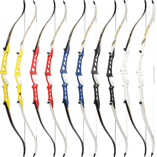 Target Recurve Bow 66" 68" 70" 14-40 lbs for Competition Beginners