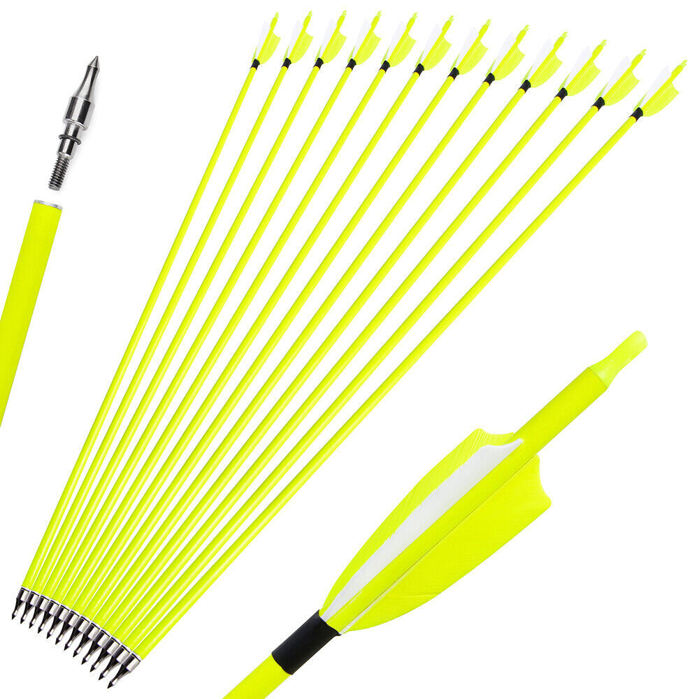 30 inch Archery Carbon Arrows Turkey Feather Spine 500