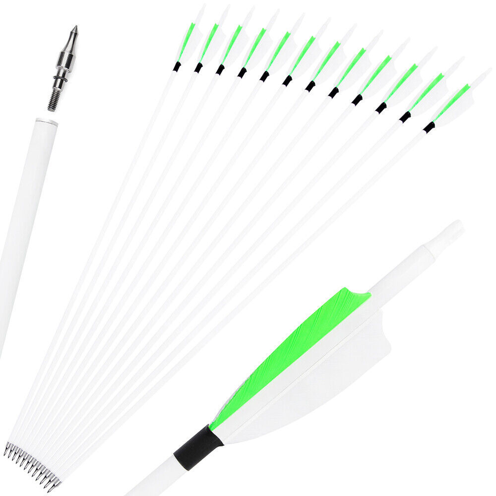 30 inch Archery Carbon Arrows Turkey Feather Spine 500