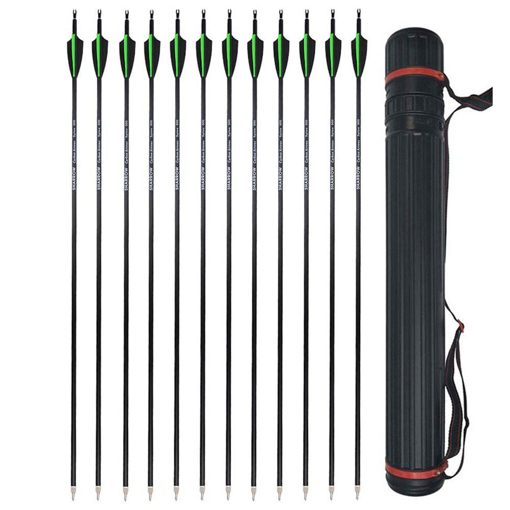 Archery Carbon Arrows 30" SP500 Target Hunting Practice