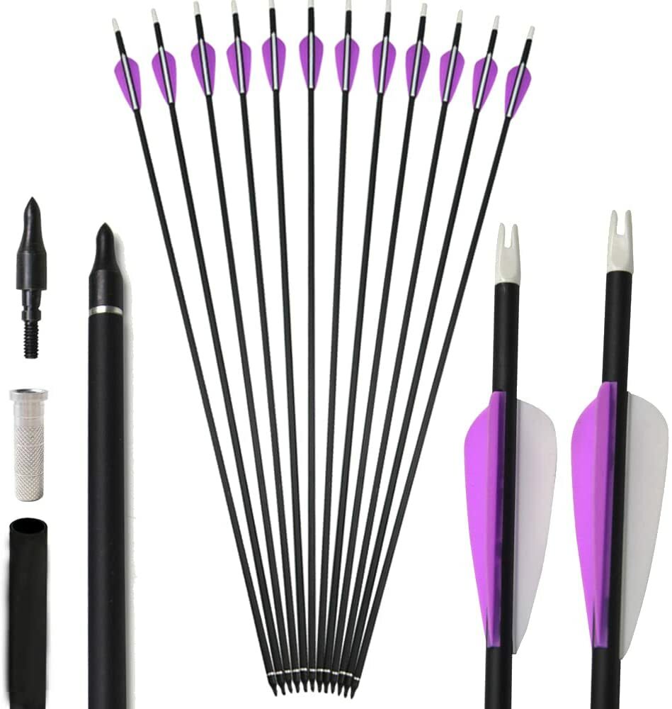 Carbon Archery Arrows 500 Spine for Target Practice & Field Shooting