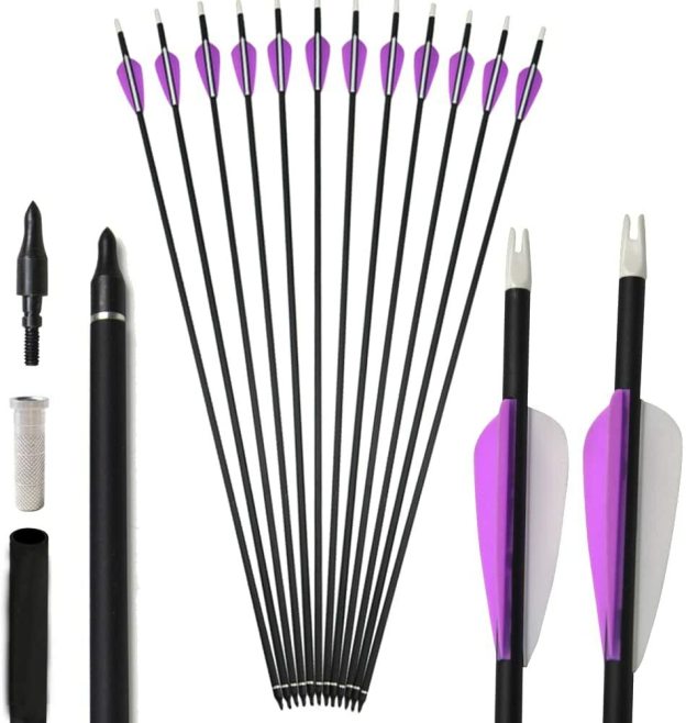 Carbon Archery Arrows 500 Spine for Target Practice & Field Shooting