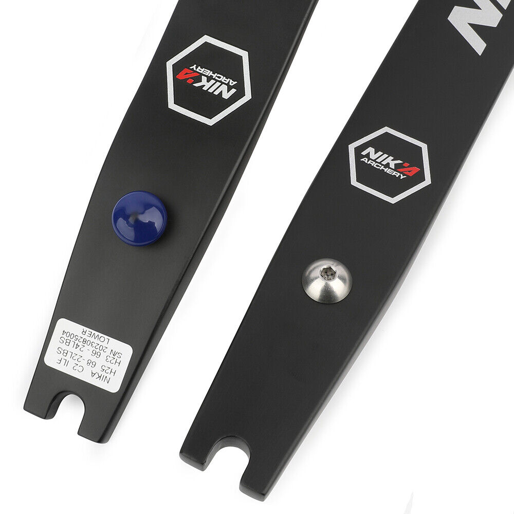 Branches D'arc Recurve NIKA ARCHERY C2 - 68 Pouces, Carbone