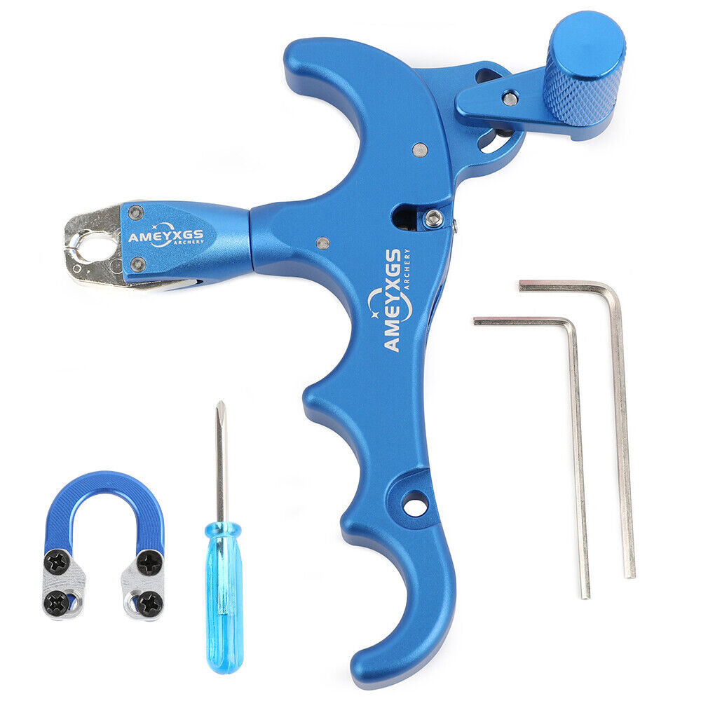 Compound Bow Release Aids 4 Finger Thumb Trigger D Loop Ring  RH LH